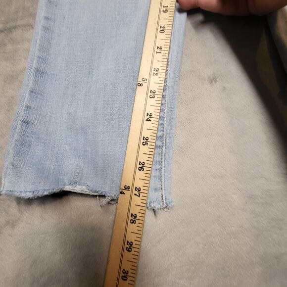 Levis 724 Jeans Womens 30 High Rise Straight Distressed Hem Denim Pants - Picture 5 of 9